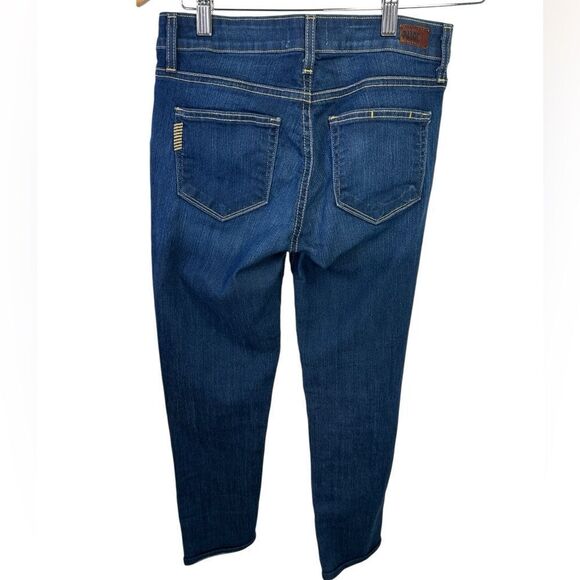 PAIGE SKYLINE ANKLE PEG Premium Stretch Low Rise Skinny Dark Wash Jeans 27 - Picture 7 of 14